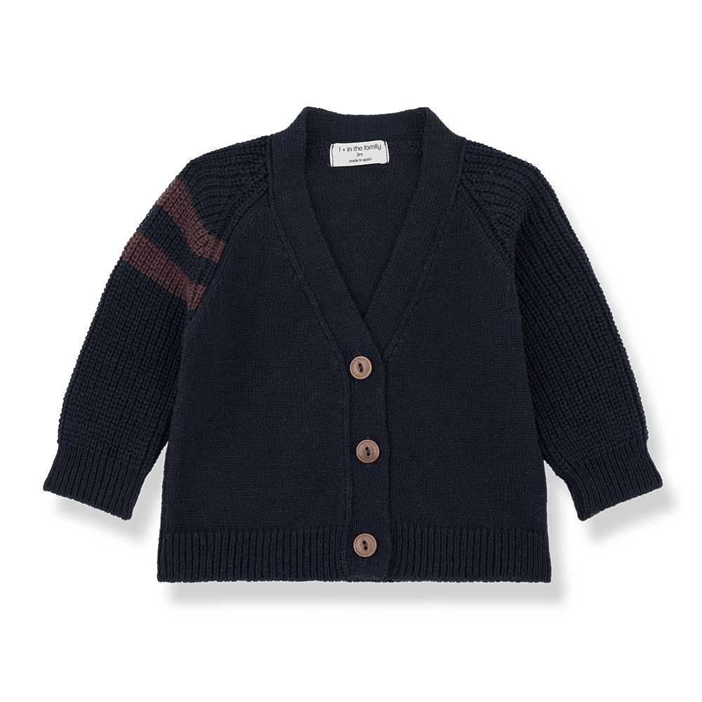 1+ In The Family | Markus Gebreid Vest | Donkerblauw -