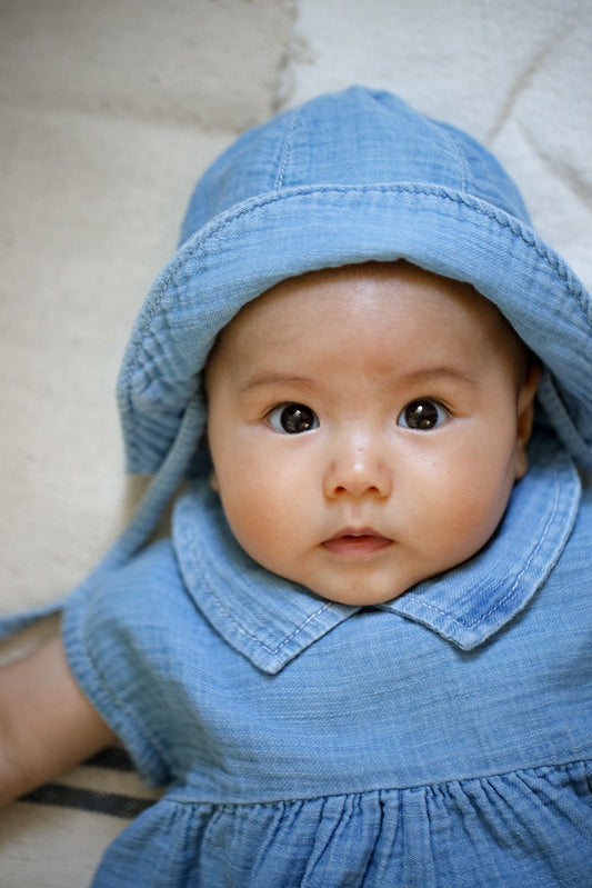 1+ In The Family | Newborn Jurk Arcadia | Denim -