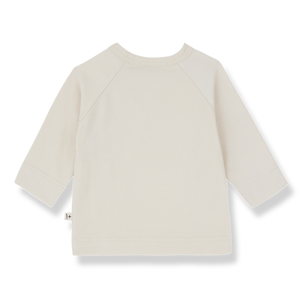 1+ In The Family | Newborn Overslag Longsleeve Elodie | Ecru -