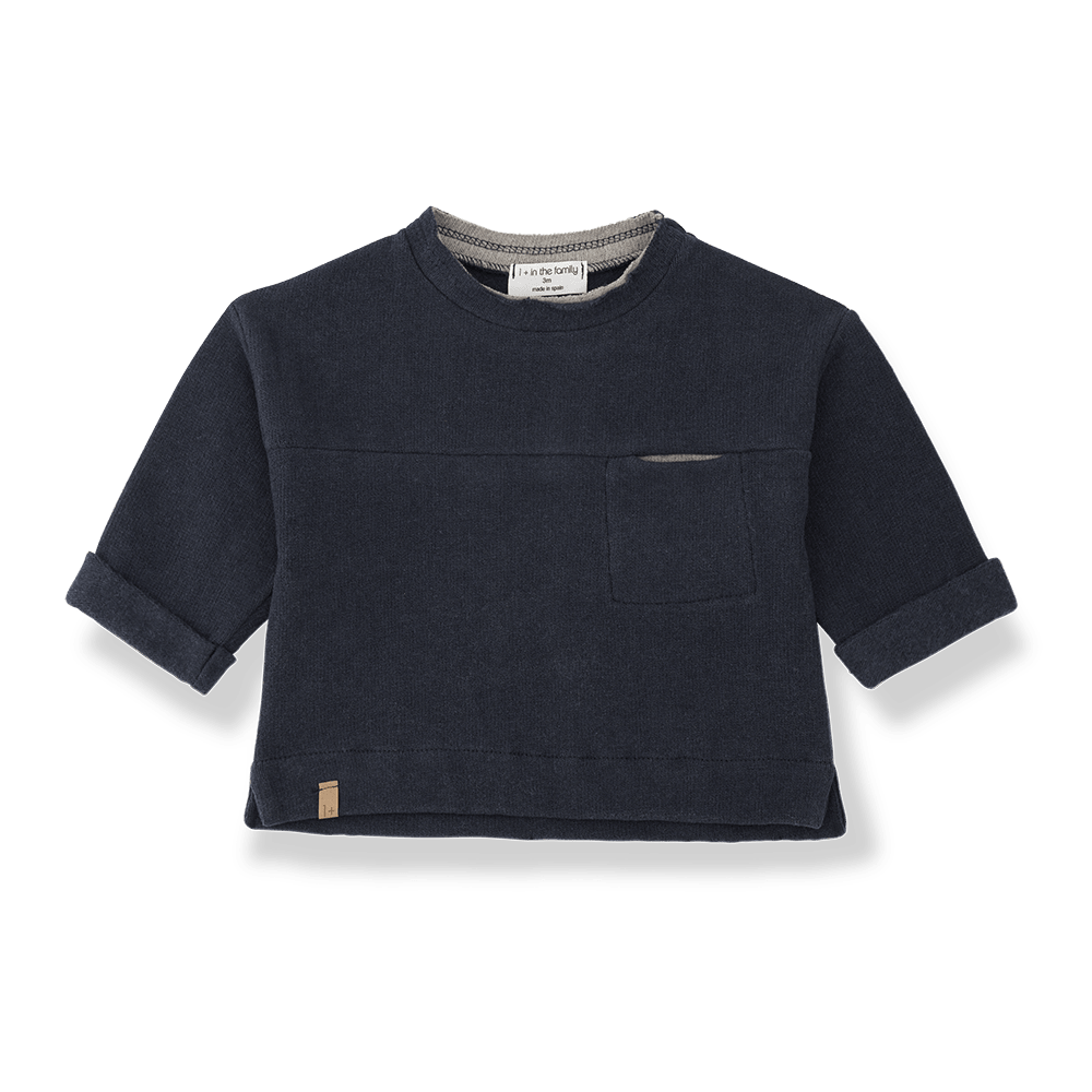 1+ In The Family | Trui Vercelli | Blauw -