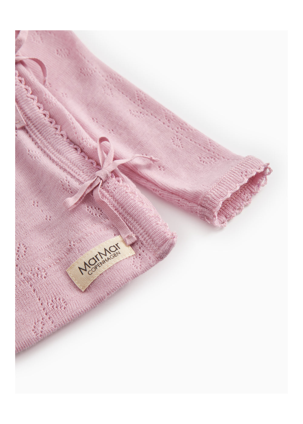 MarMar | Tut Wrap Longsleeve Pointelle Wol | Soft Berry