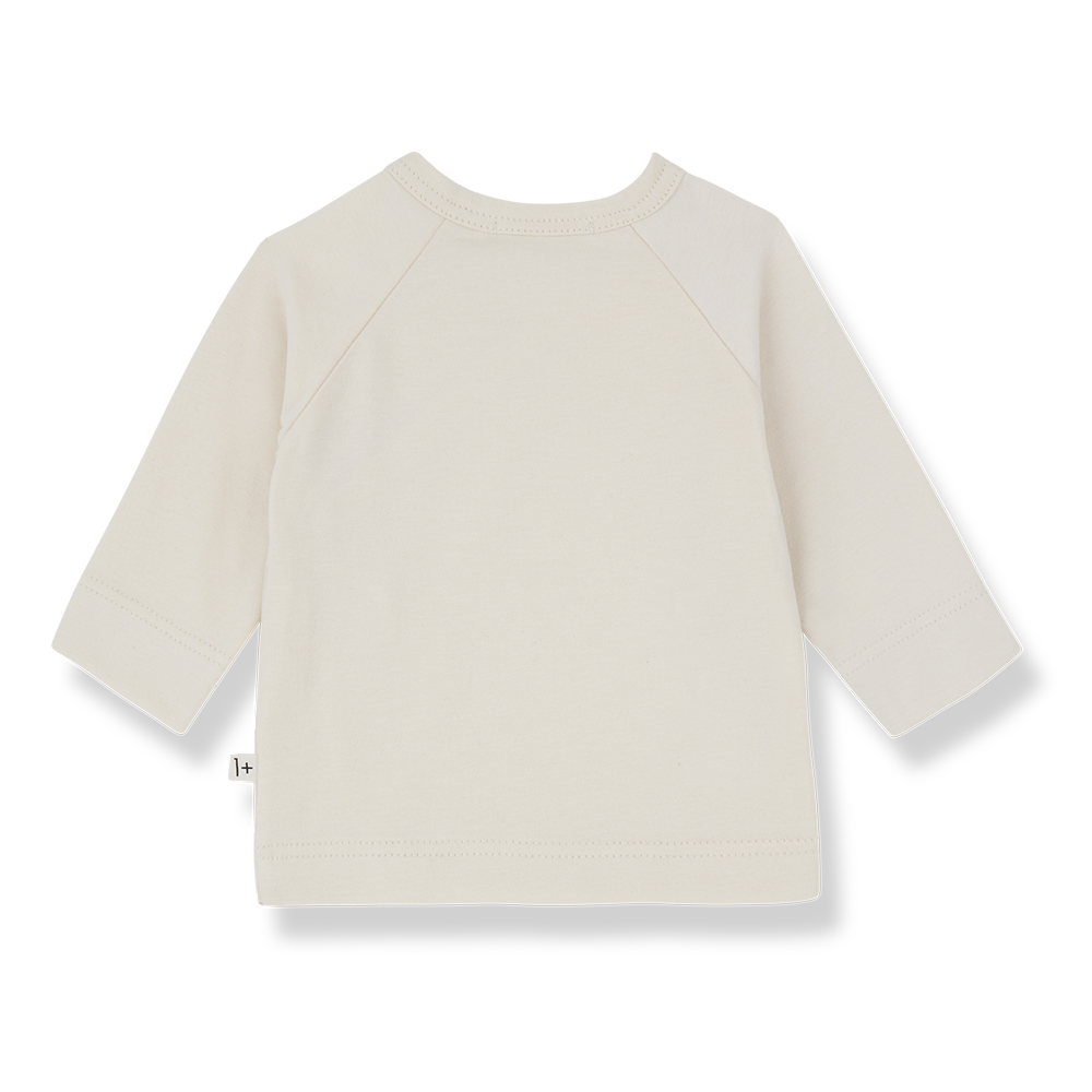1+ In The Family | Newborn Overslag Longsleeve Elodie | Ecru