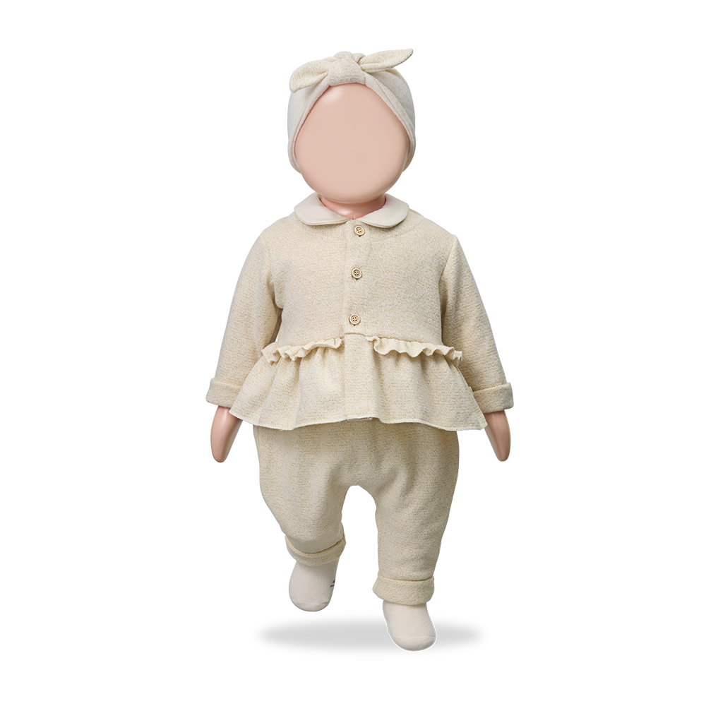1+ In The Family | Newborn vestje Dinan | Ecru