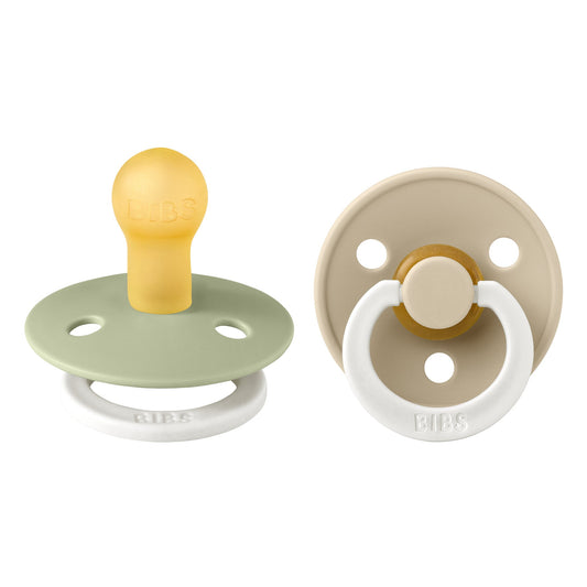 BIBS | Colour Fopspeen 2 - pack | Sage Night/Vanilla Night | Maat 2 -