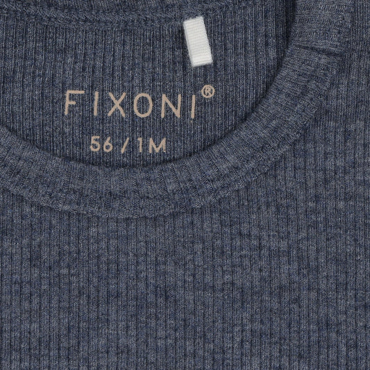 Fixoni | Longsleeve Rib Melange | Donkerblauw - 5713438965364