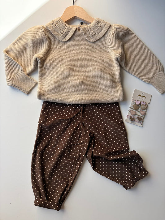 Fliink | Dolly Dot Pants | Coffee Bean - 5715435147552