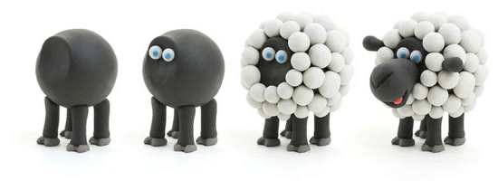 HeyClay | Boerderijdieren Schaap | 3 Cans - 4897105241928
