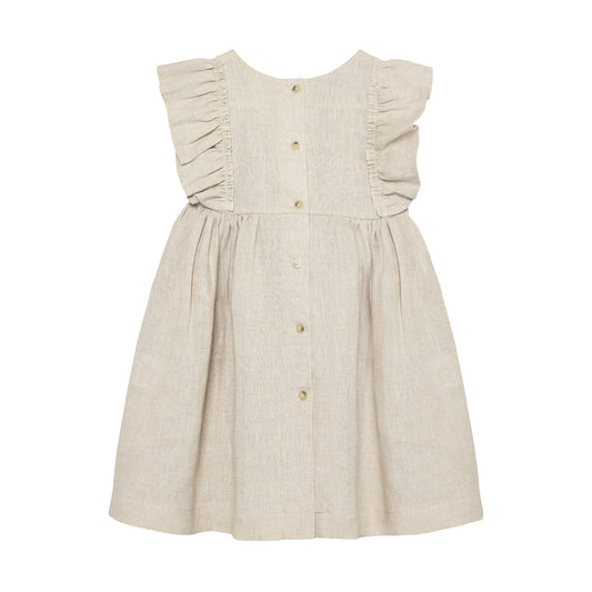 Huttelihut | Linnen Jurk | Antique White - 5713438749193