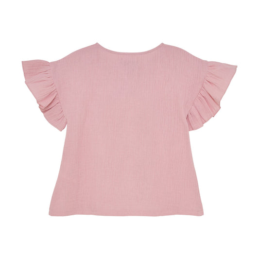 Huttelihut | Mousseline Blouse | Pale Mauve - 5713438747359