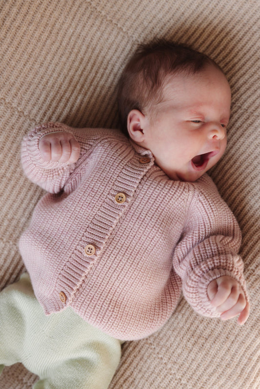 HVID | Cardigan Inga 0-3m | Powder - 5404027808574
