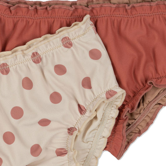 Konges Slojd | Bikinibroekjes 2 - pack | Collette Baby | Dot Rose -