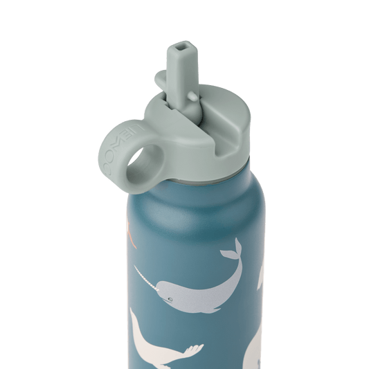 Liewood | Falk RVS Thermosfles Artic Sea 350 ml | Blauw - 5715493474874