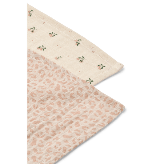 Liewood | Lewis Hydrofiele Doeken 2-pack | Leo/Peach - 5715493575304