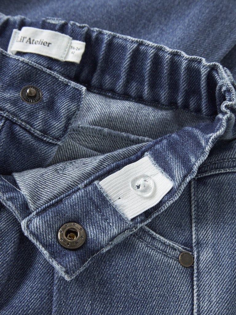 Lil' Atelier | Obello Baggy Jeans | Dark Blue Denim - 5715905168094