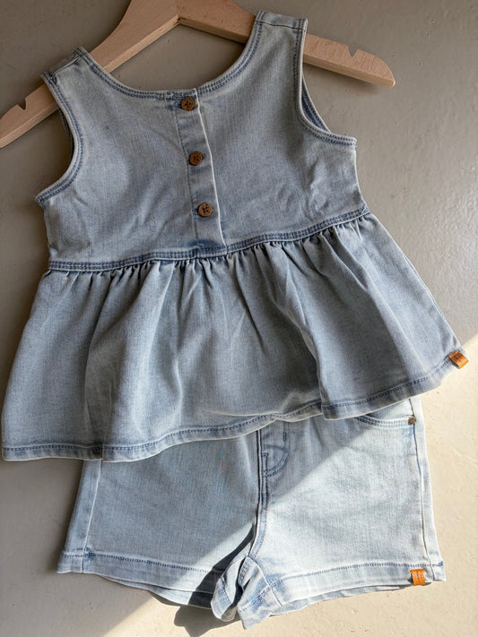 Lil'Atelier | Frances Loose top | Light Blue Denim -