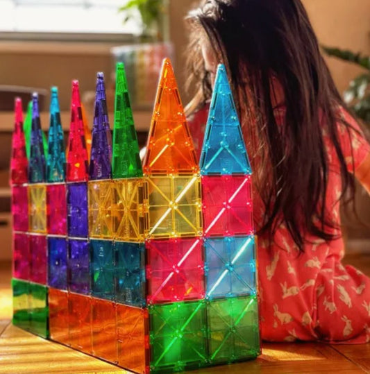 Magna - Tiles | Clear Colors Magnetische Tegels | 100 stuks | Multi Color -