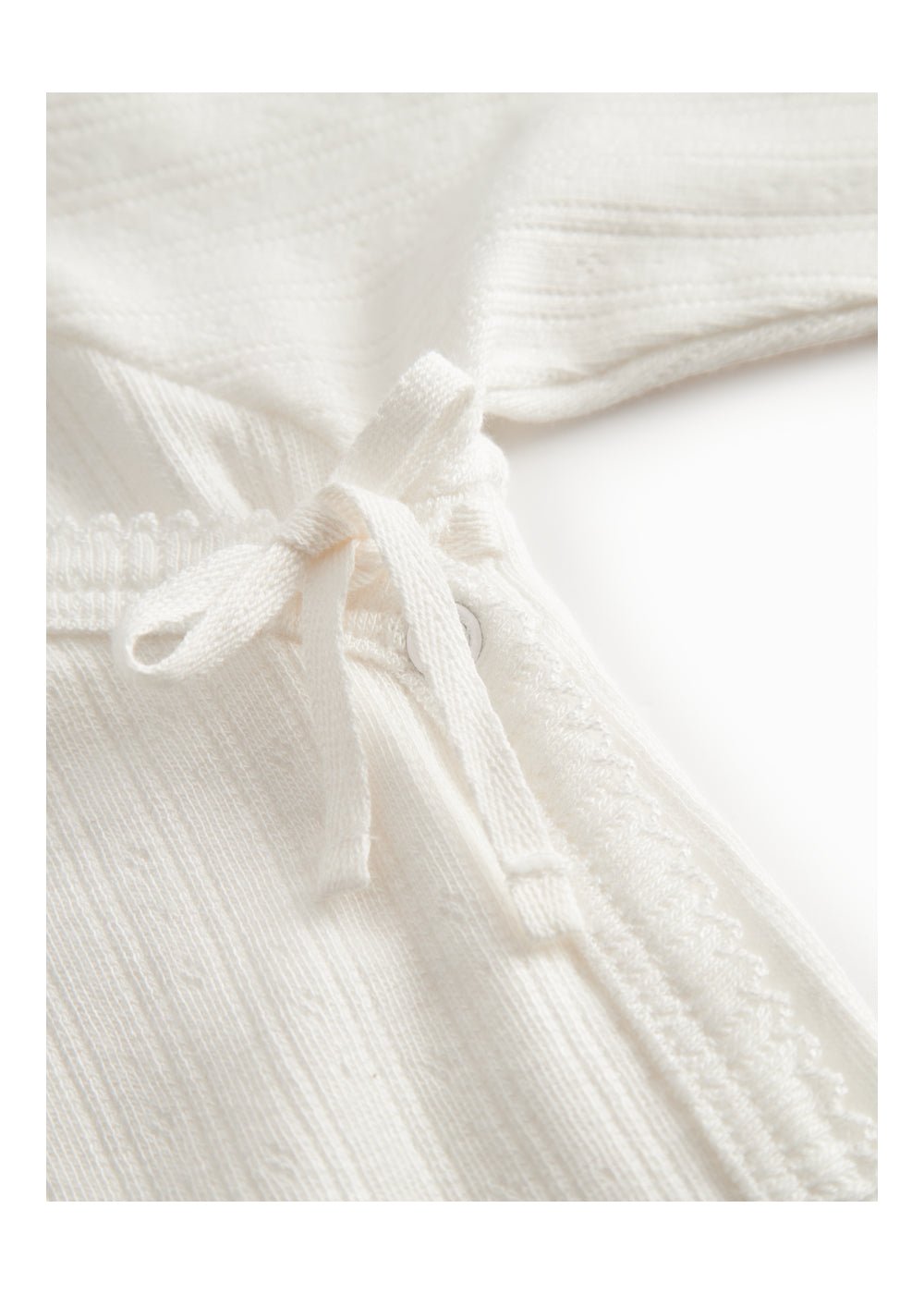 MarMar | Tut Wrap Longsleeve Pointelle | Gentle White - 5715522338818