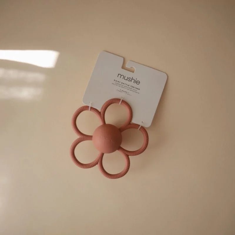 Mushie | Bijtspeeltje met Rammelaar | Daisy - 8403558003332