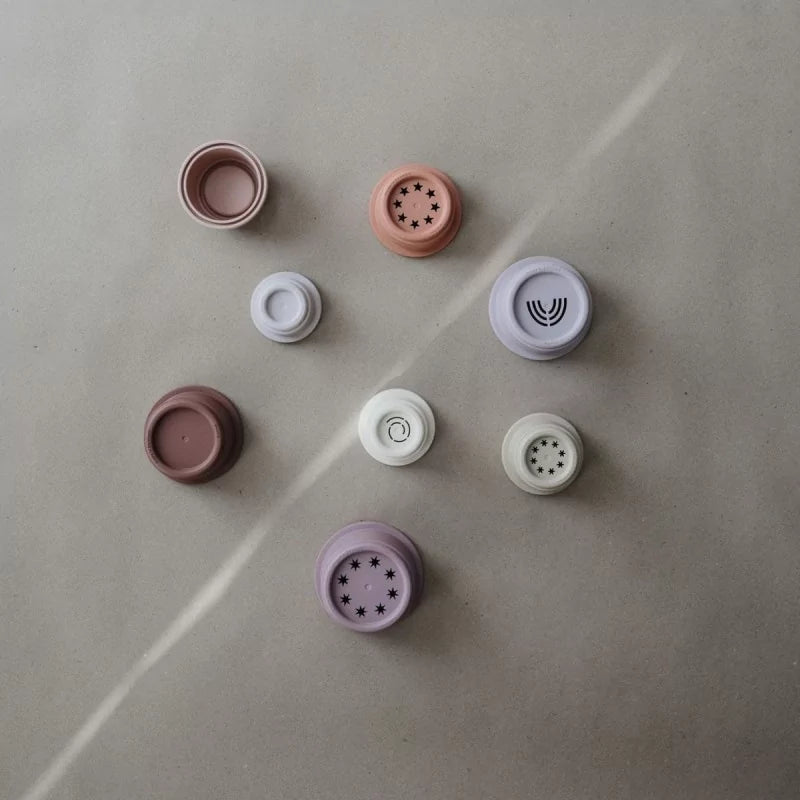 Mushie | Stapeltoren | Pastel - 8100524613976