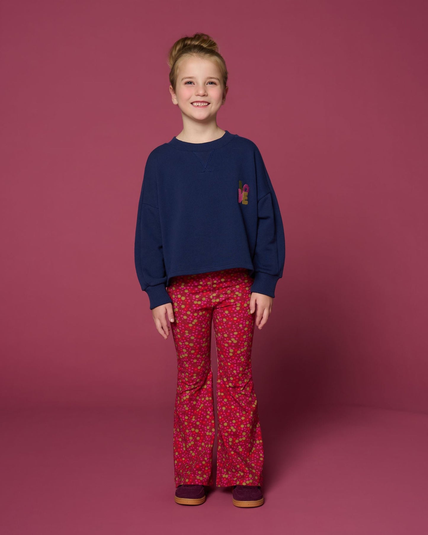 Petit Blush | Bowie Flared Pants | Winter Flower - 6152104169191