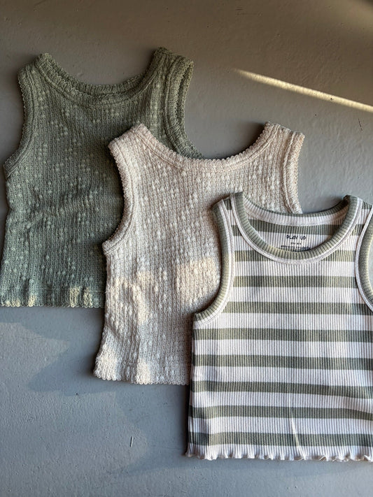 Play Up | Gestreepte Rib Top | Texture - 56079946