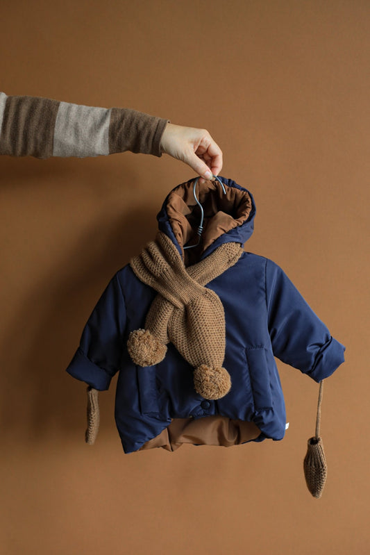 1+ In The Family | Gebreide Sjaal Bruna | Castagna - 