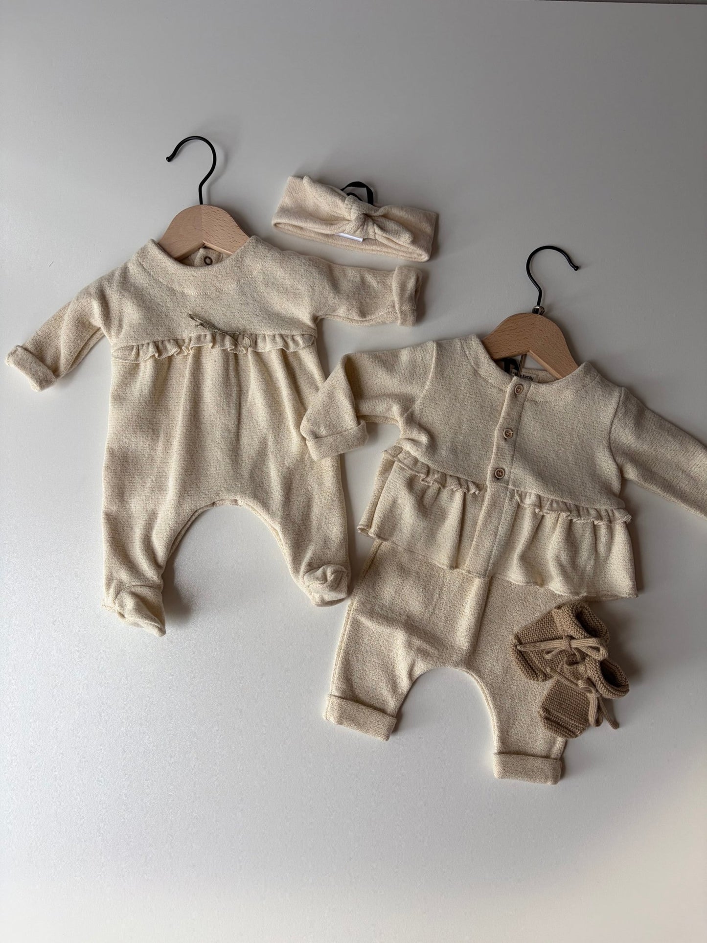 1+ In The Family | Newborn Broek Gordes | Ecru -