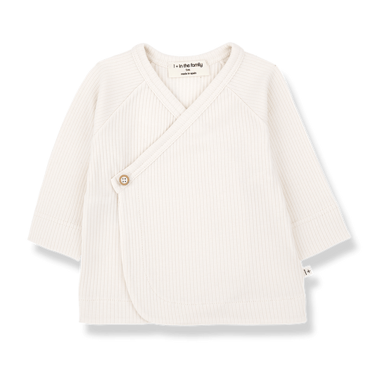 1+ In The Family | Newborn Overslag Longsleeve Elodie | Ecru - 