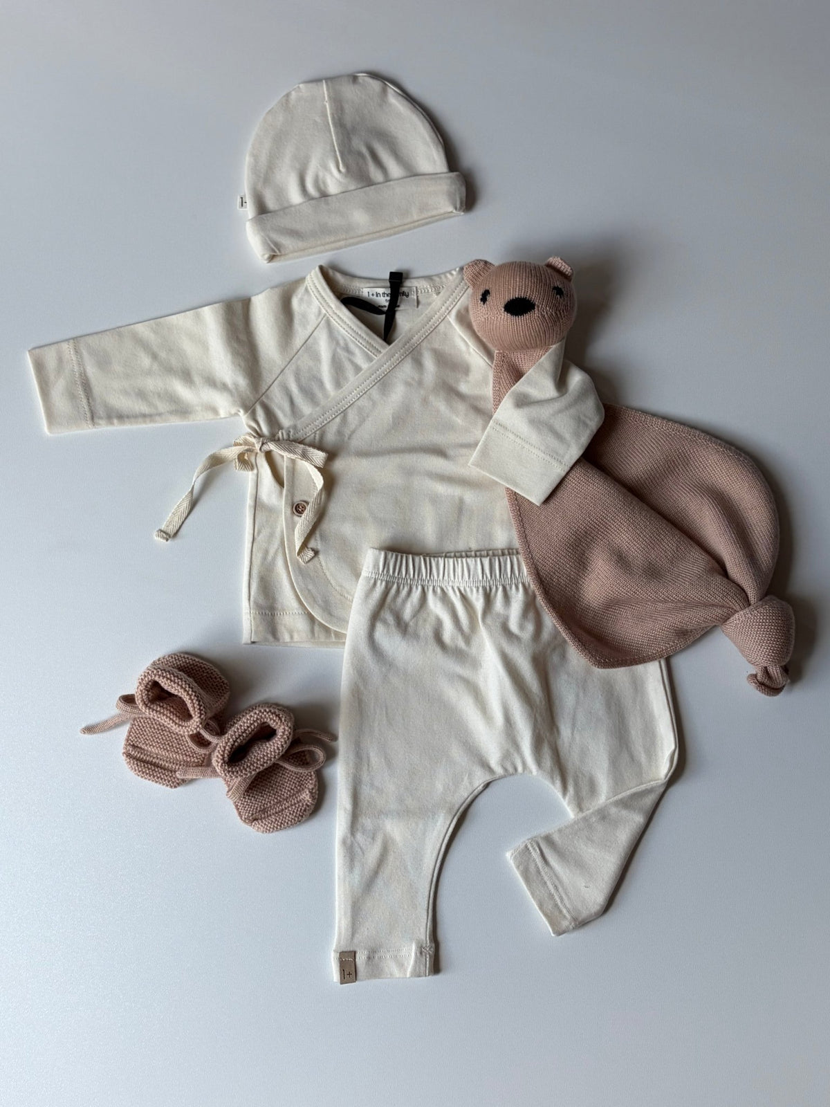 1+ In The Family | Newborn Overslag Longsleeve Elodie | Ecru -