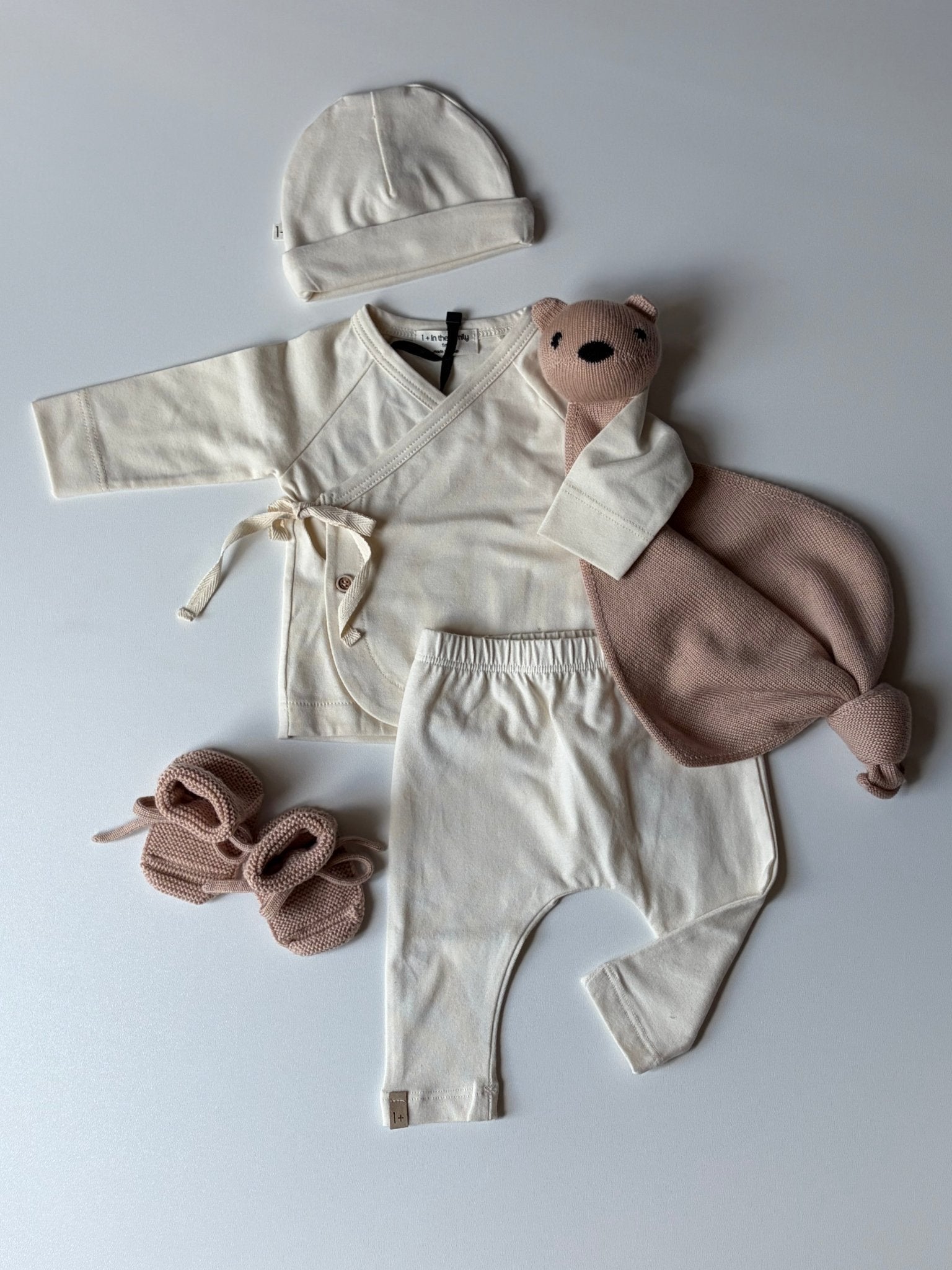 1+ In The Family | Newborn Overslag Longsleeve Elodie | Ecru -