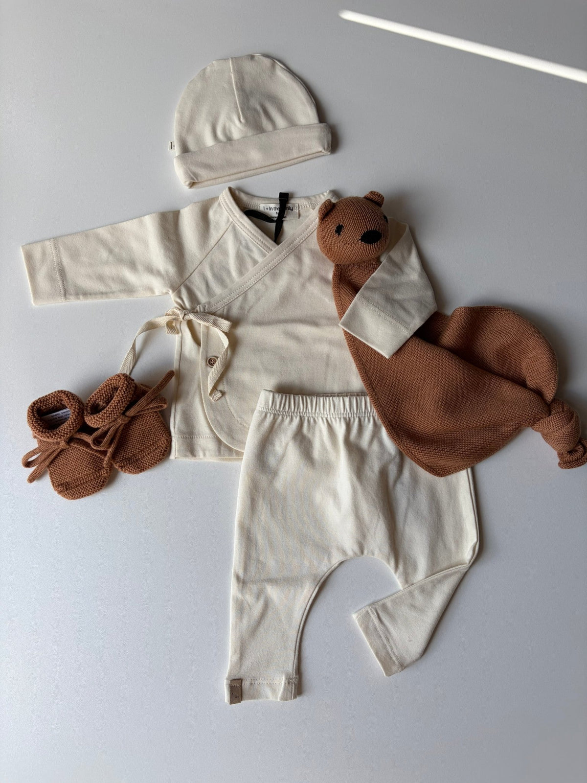 1+ In The Family | Newborn Overslag Longsleeve Elodie | Ecru -