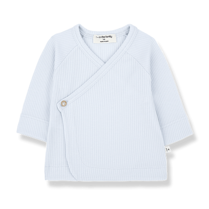 1+ In The Family | Newborn Overslag Longsleeve Elodie | Misty Blue - 