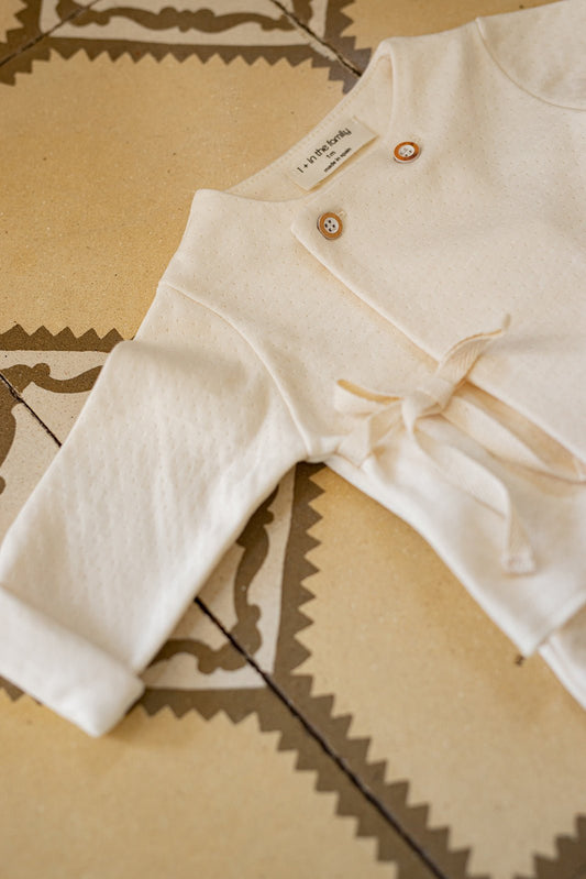 1+ In The Family | Newborn Overslag Longsleeve Emilia | Ecru - 