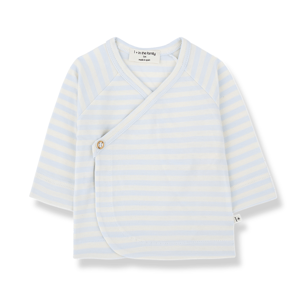 1+ In The Family | Newborn Overslag Longsleeve Idara | Misty Blue - 