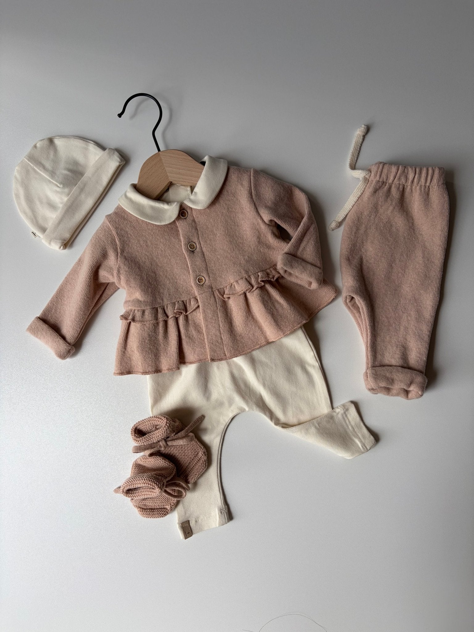 1+ In The Family | Newborn Romper Annette | Ecru -