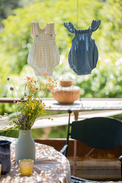 1+ In The Family | Newborn Romper Yanina | Denim - 