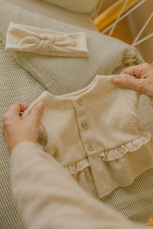 1+ In The Family | Newborn vestje Dinan | Ecru - 