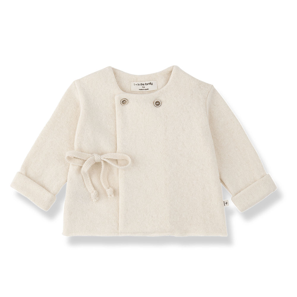 1+ In The Family | Newborn vestje Pessac | Ecru - 