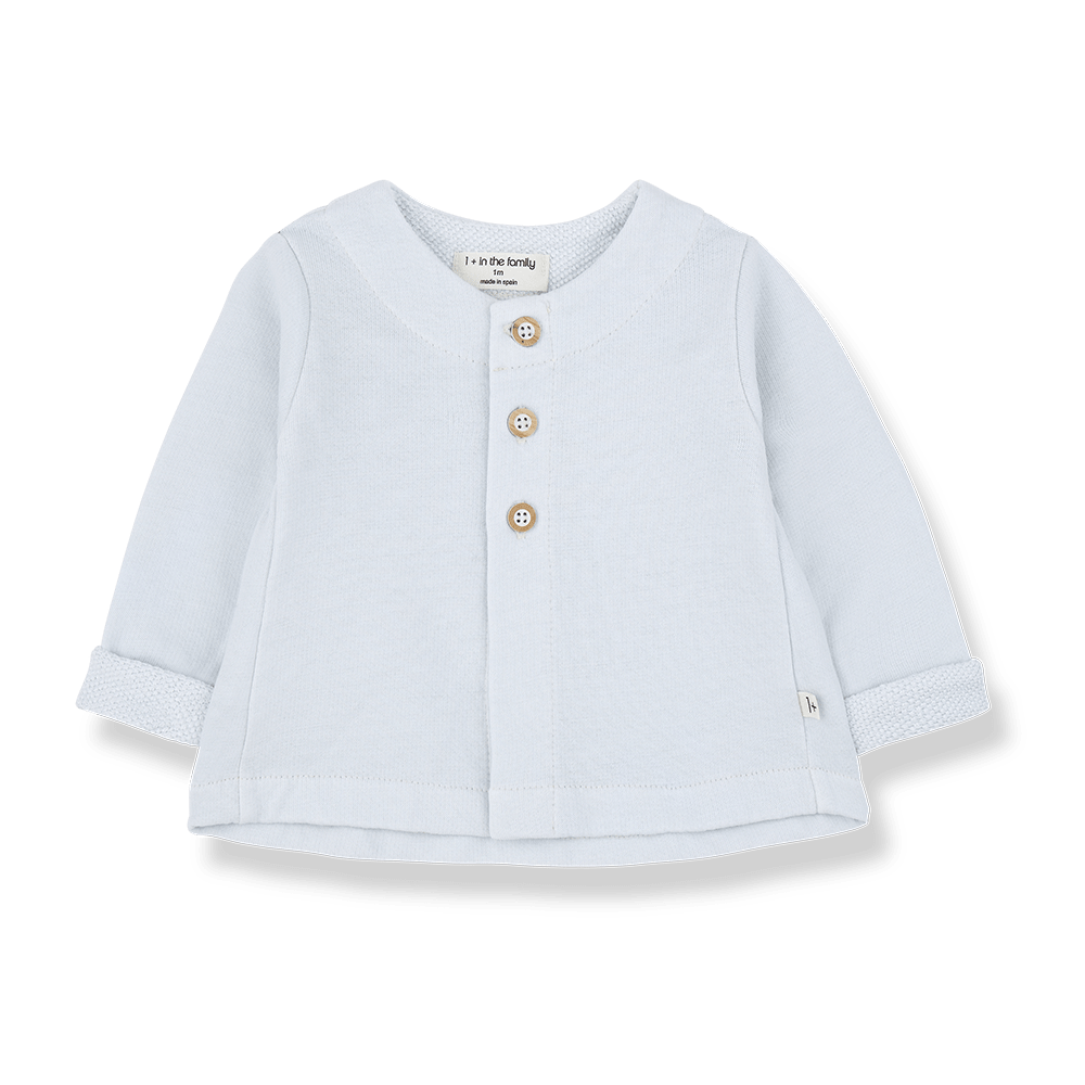 1+ In The Family | Newborn vestje Salonica | Misty Blue - 