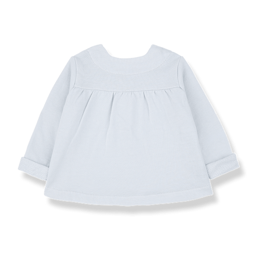 1+ In The Family | Newborn vestje Salonica | Misty Blue - 