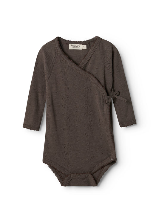 MarMar | Belita Pointelle Overslagromper Wol | Terre
