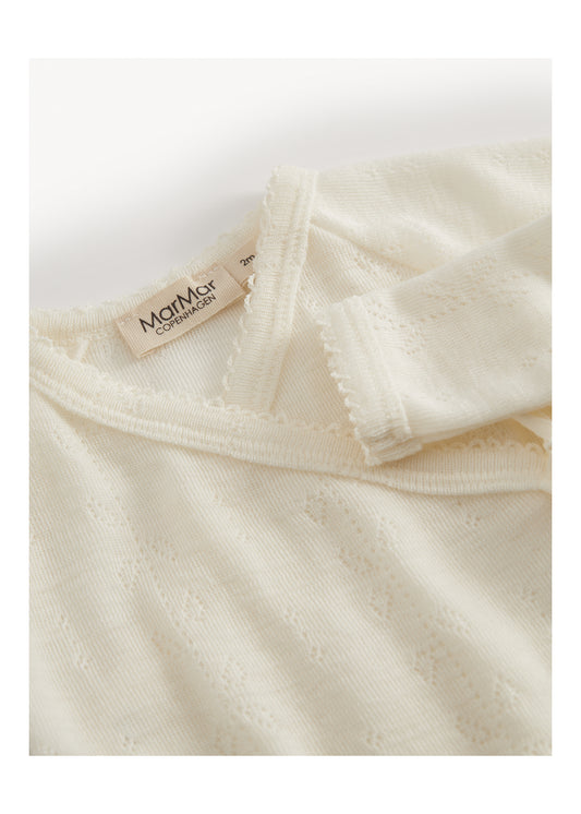MarMar | Tut Wrap Longsleeve Pointelle Wol | Natural