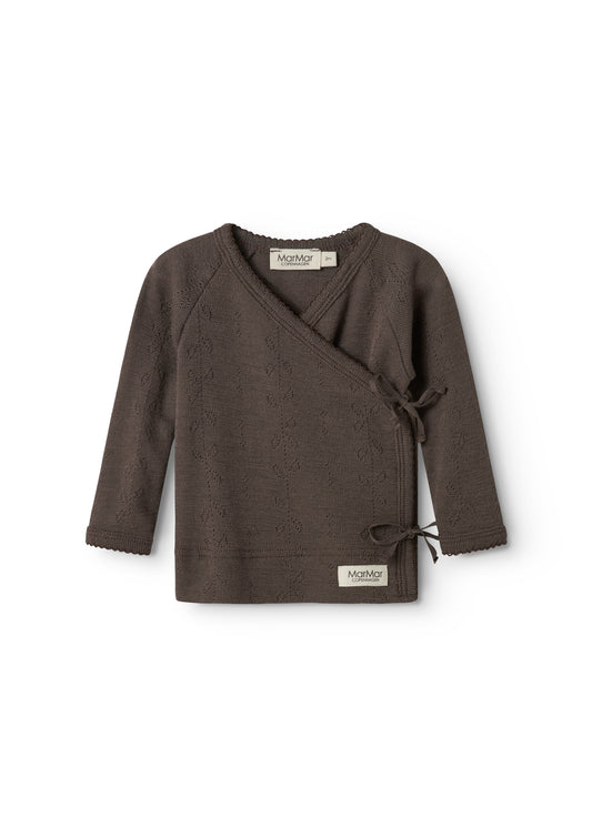 MarMar | Tut Wrap Longsleeve Pointelle Wol | Terre