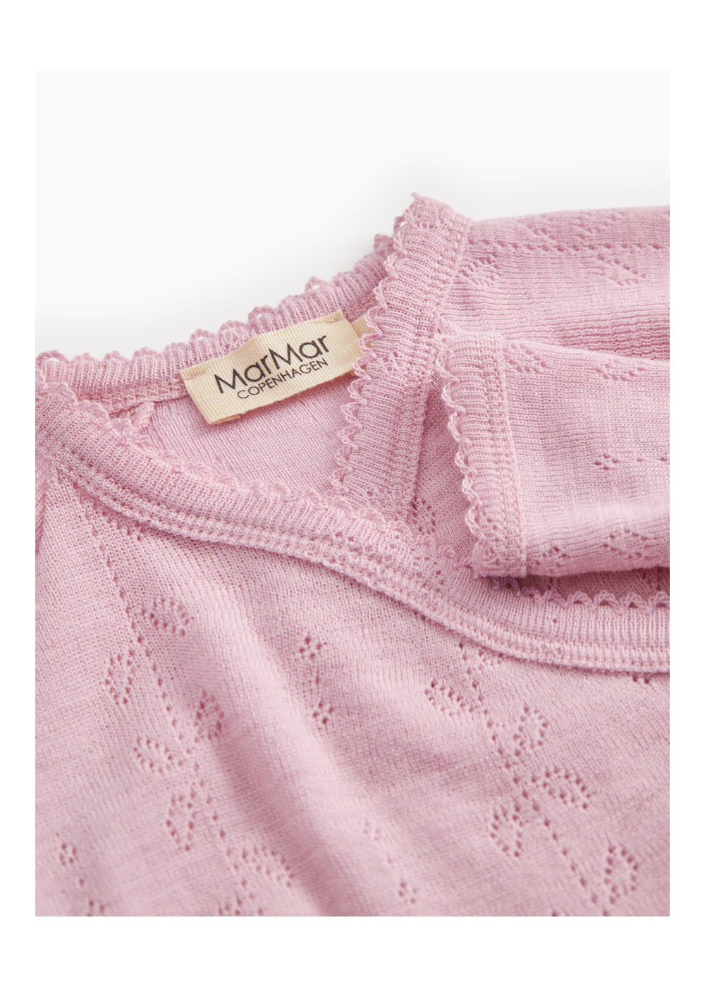 MarMar | Belita Pointelle Overslagromper Wol | Soft Berry