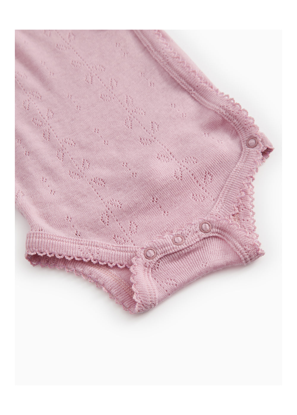 MarMar | Belita Pointelle Overslagromper Wol | Soft Berry