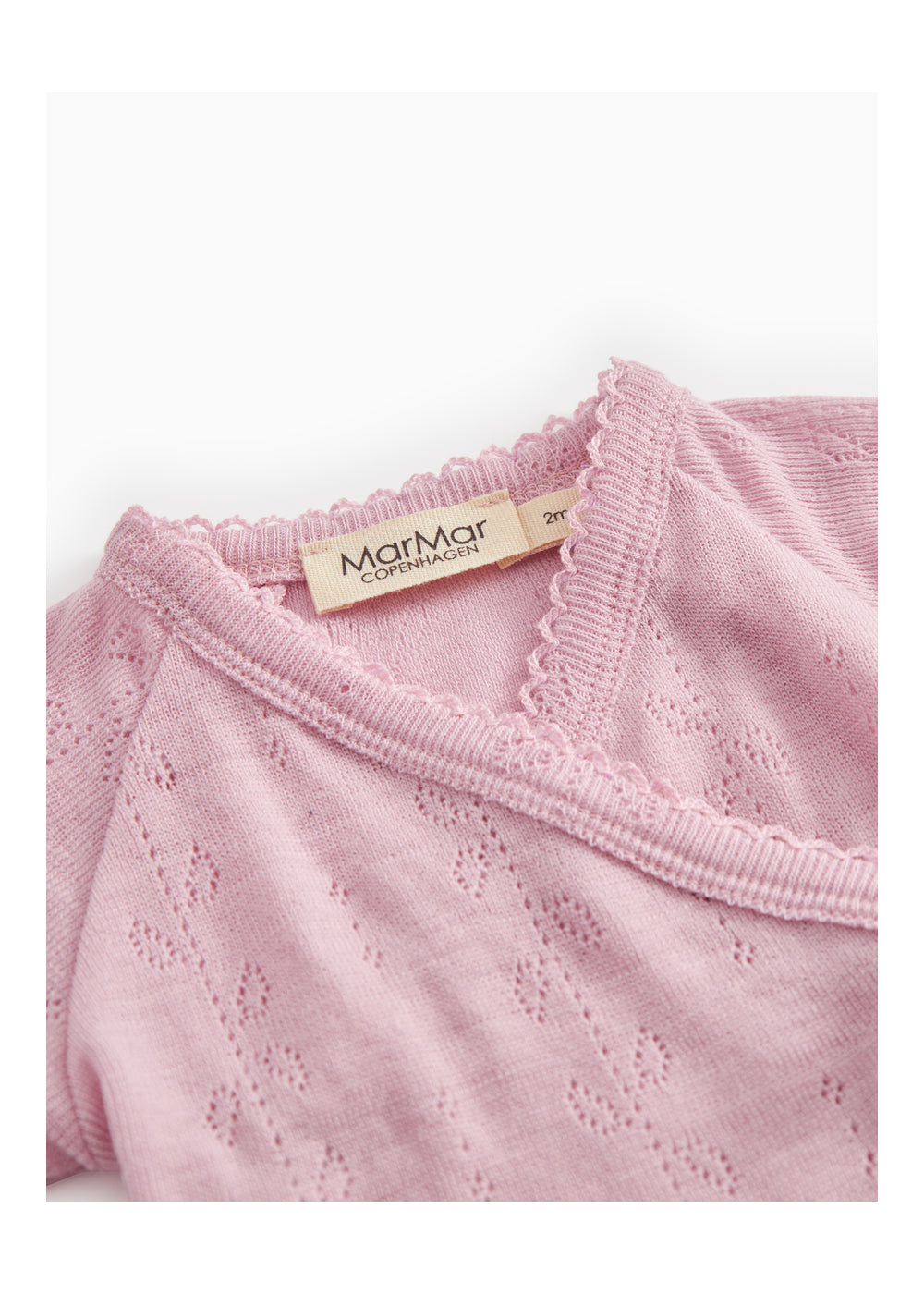 MarMar | Tut Wrap Longsleeve Pointelle Wol | Soft Berry