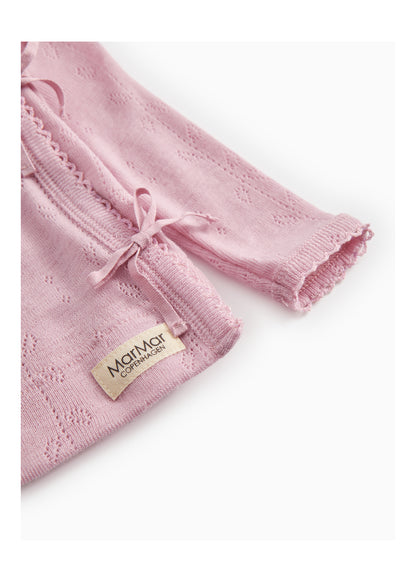 MarMar | Tut Wrap Longsleeve Pointelle Wol | Soft Berry