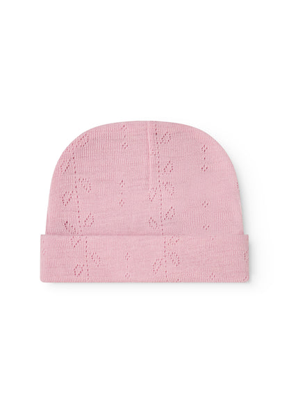 MarMar | Aiko Newborn Pointelle Muts Wol | Soft Berry