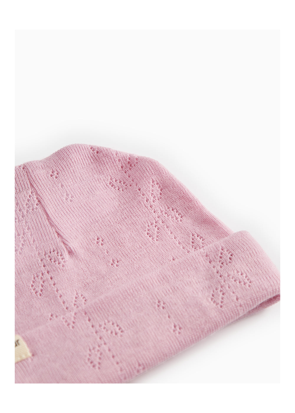 MarMar | Aiko Newborn Pointelle Muts Wol | Soft Berry