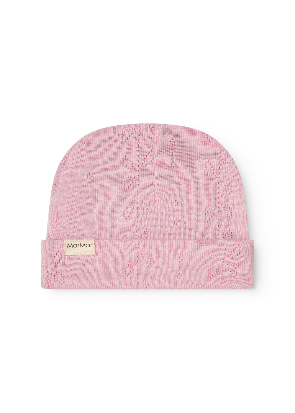 MarMar | Aiko Newborn Pointelle Muts Wol | Soft Berry